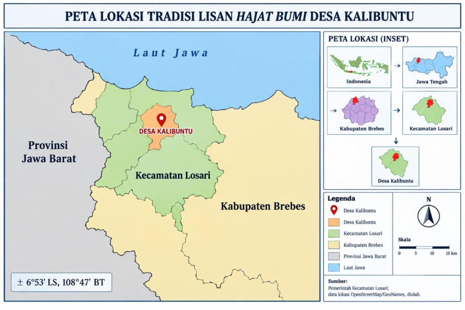 Peta lokasi Desa Kalibuntu dalam dokumen sumber